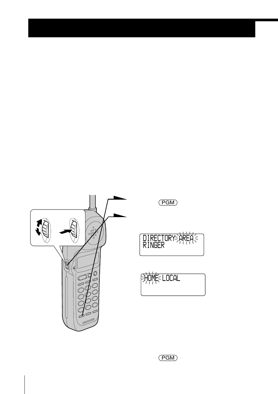 Entering the area code, Step 4: entering the area code, Step 4 | Sony SPP-A985 User Manual | Page 16 / 80