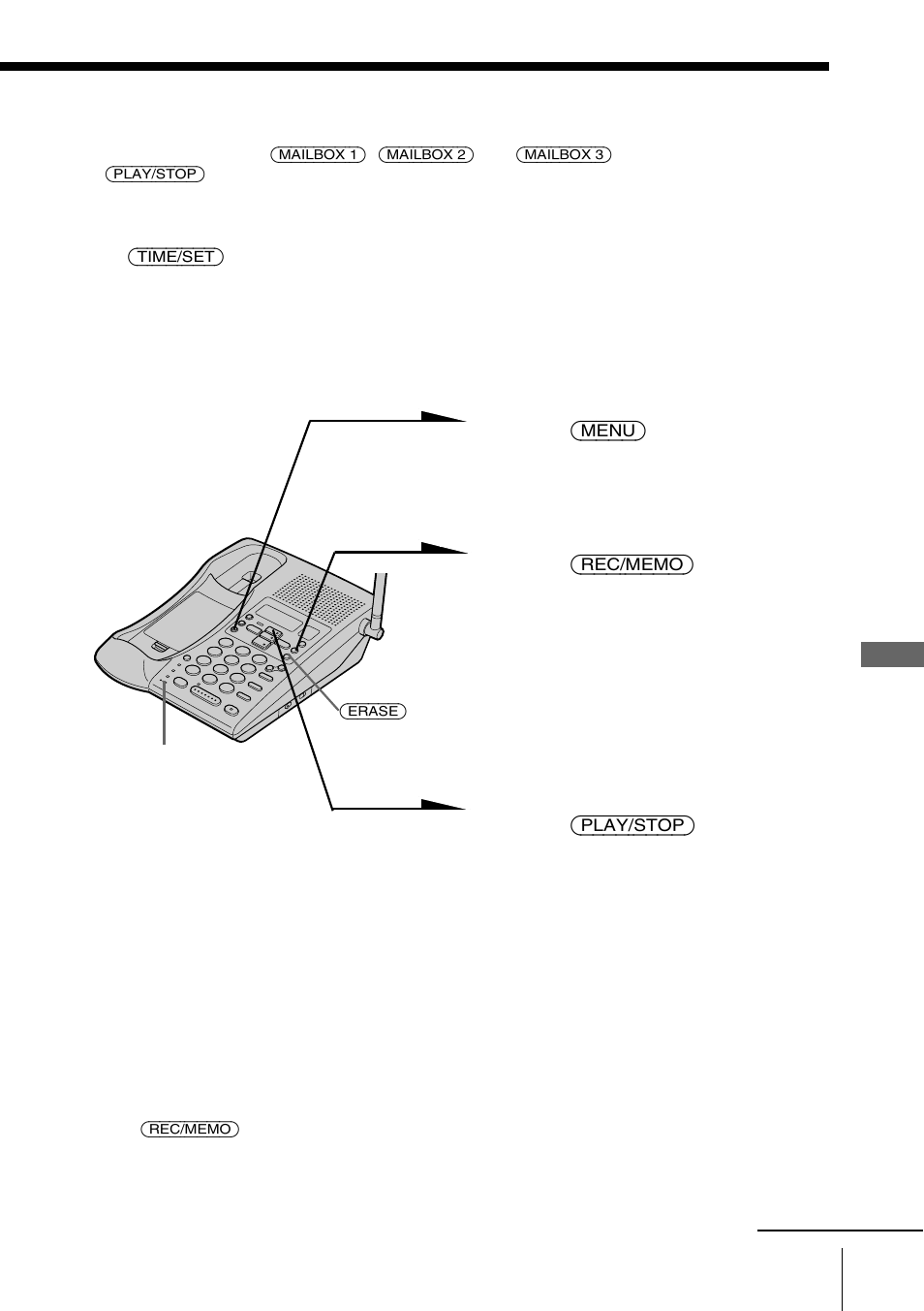 Recording the greeting | Sony SPP-A985 User Manual | Page 47 / 80