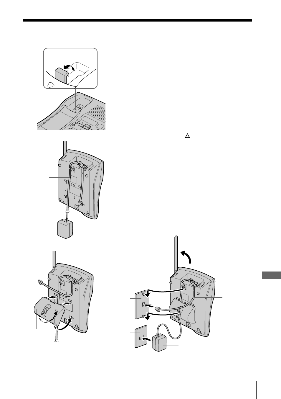 Additional information, Mounting the base phone on a wall | Sony SPP-A985 User Manual | Page 69 / 80