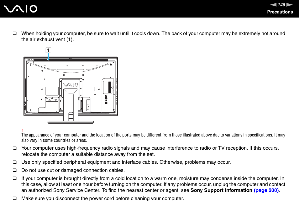 Sony VAIO VGC-LV200 User Manual | Page 148 / 206