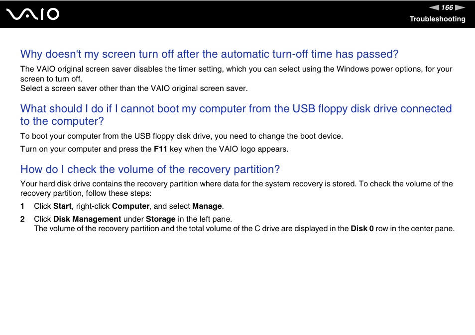 Sony VAIO VGC-LV200 User Manual | Page 166 / 206