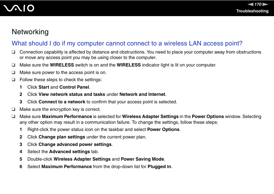 Networking | Sony VAIO VGC-LV200 User Manual | Page 170 / 206