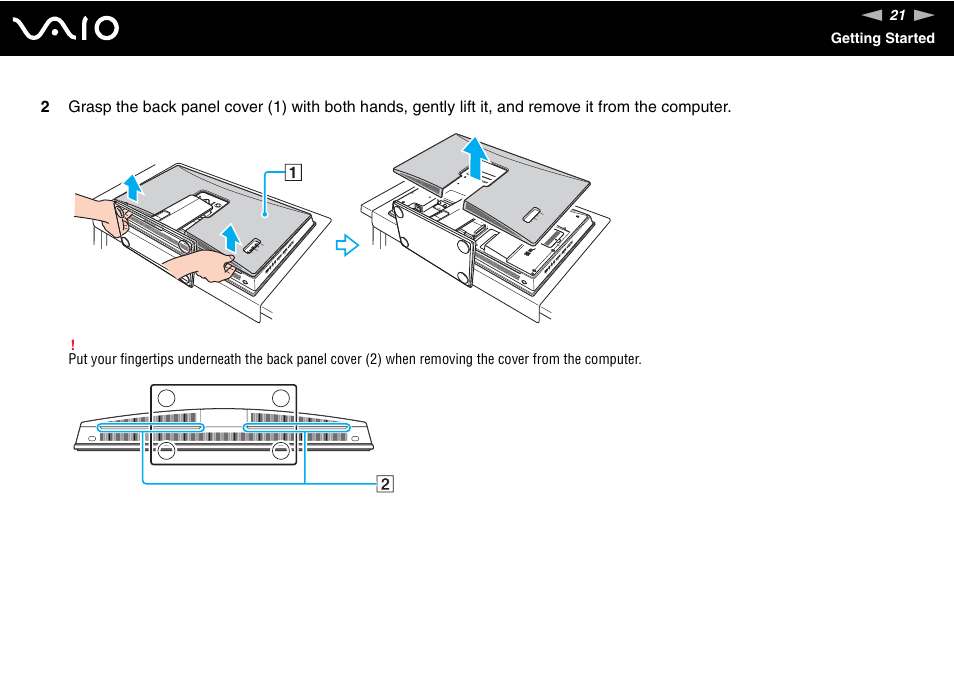 Sony VAIO VGC-LV200 User Manual | Page 21 / 206