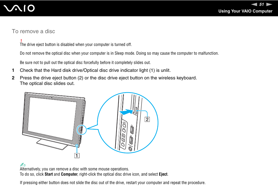 Sony VAIO VGC-LV200 User Manual | Page 51 / 206