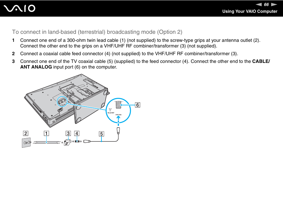Sony VAIO VGC-LV200 User Manual | Page 66 / 206
