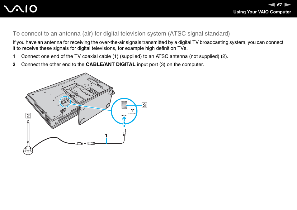 Sony VAIO VGC-LV200 User Manual | Page 67 / 206