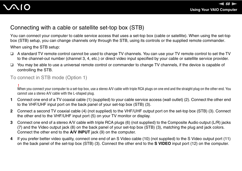 Sony VAIO VGC-LV200 User Manual | Page 68 / 206