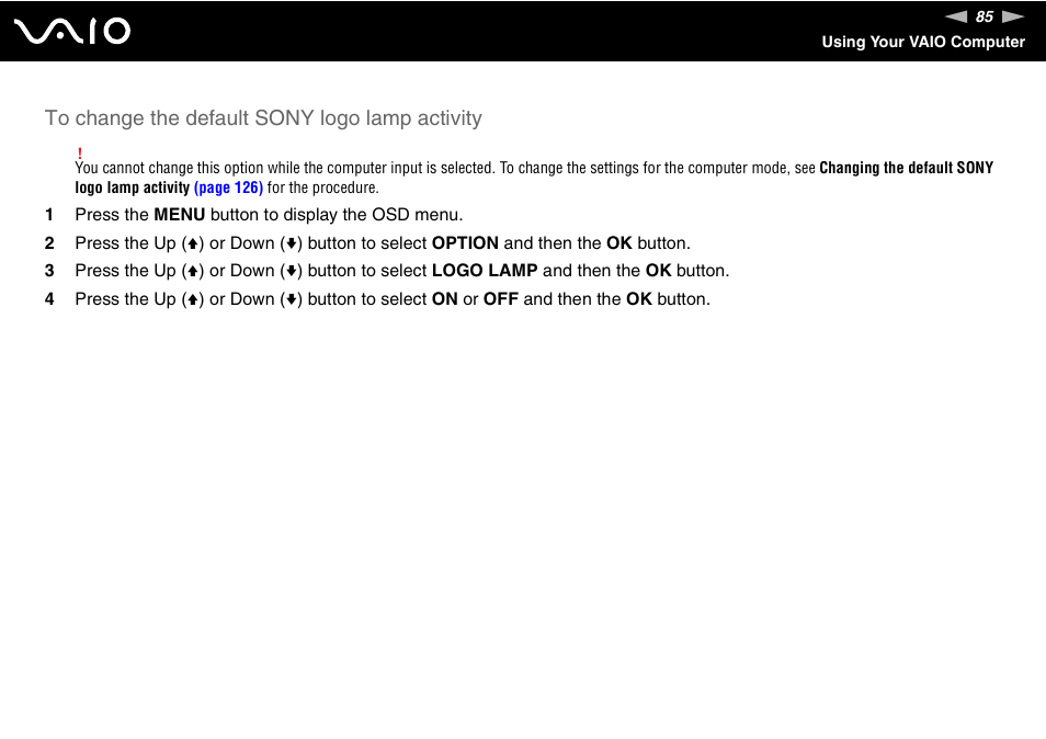 Sony VAIO VGC-LV200 User Manual | Page 85 / 206