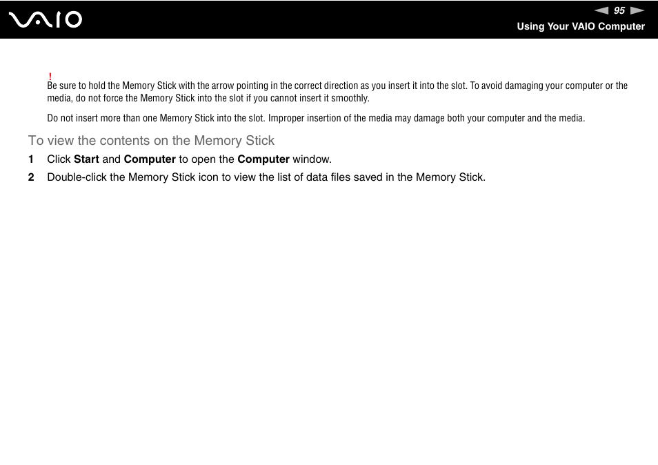 Sony VAIO VGC-LV200 User Manual | Page 95 / 206