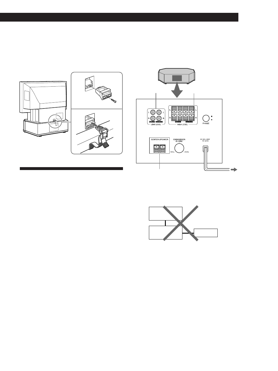 Raccordement du système, Préparation woofer amplifier tv, Avant de commencer | Téléviseur kl-50w, Généralités | Sony SA-KL50W User Manual | Page 15 / 84
