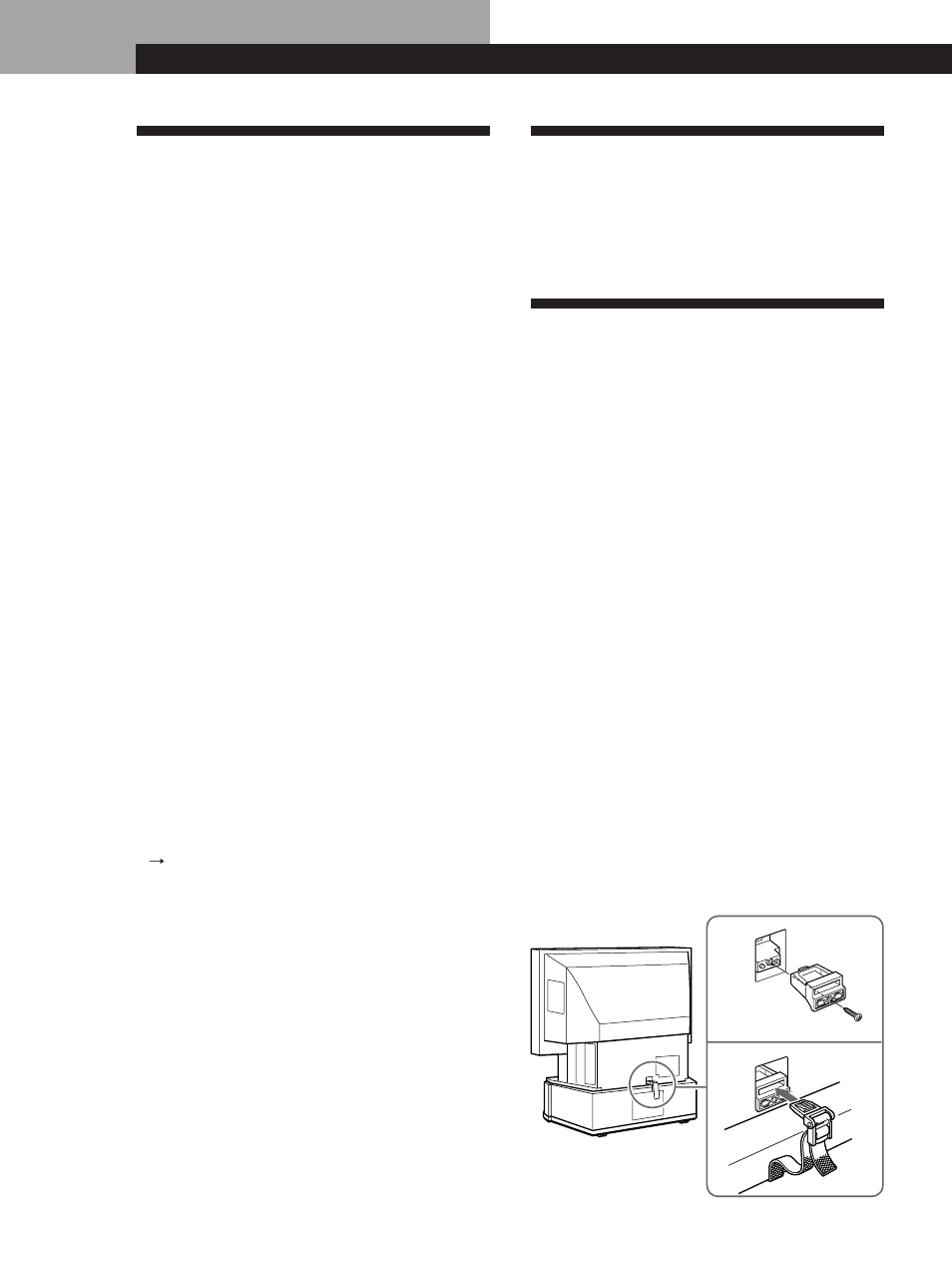 Precauzioni, Disimballaggio, Installazione | Operazioni preliminari, Il sistema degli altoparlanti, Il televisore della serie kl-50w | Sony SA-KL50W User Manual | Page 44 / 84