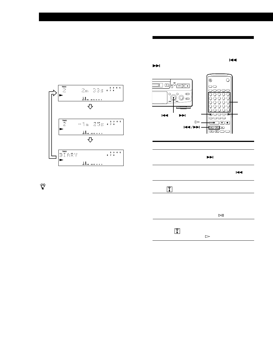 Locating a specific track, Playing mds, Checking remaining time and the title of a track | Do the following | Sony MINIDISC DECK MDS-S38 User Manual | Page 18 / 112