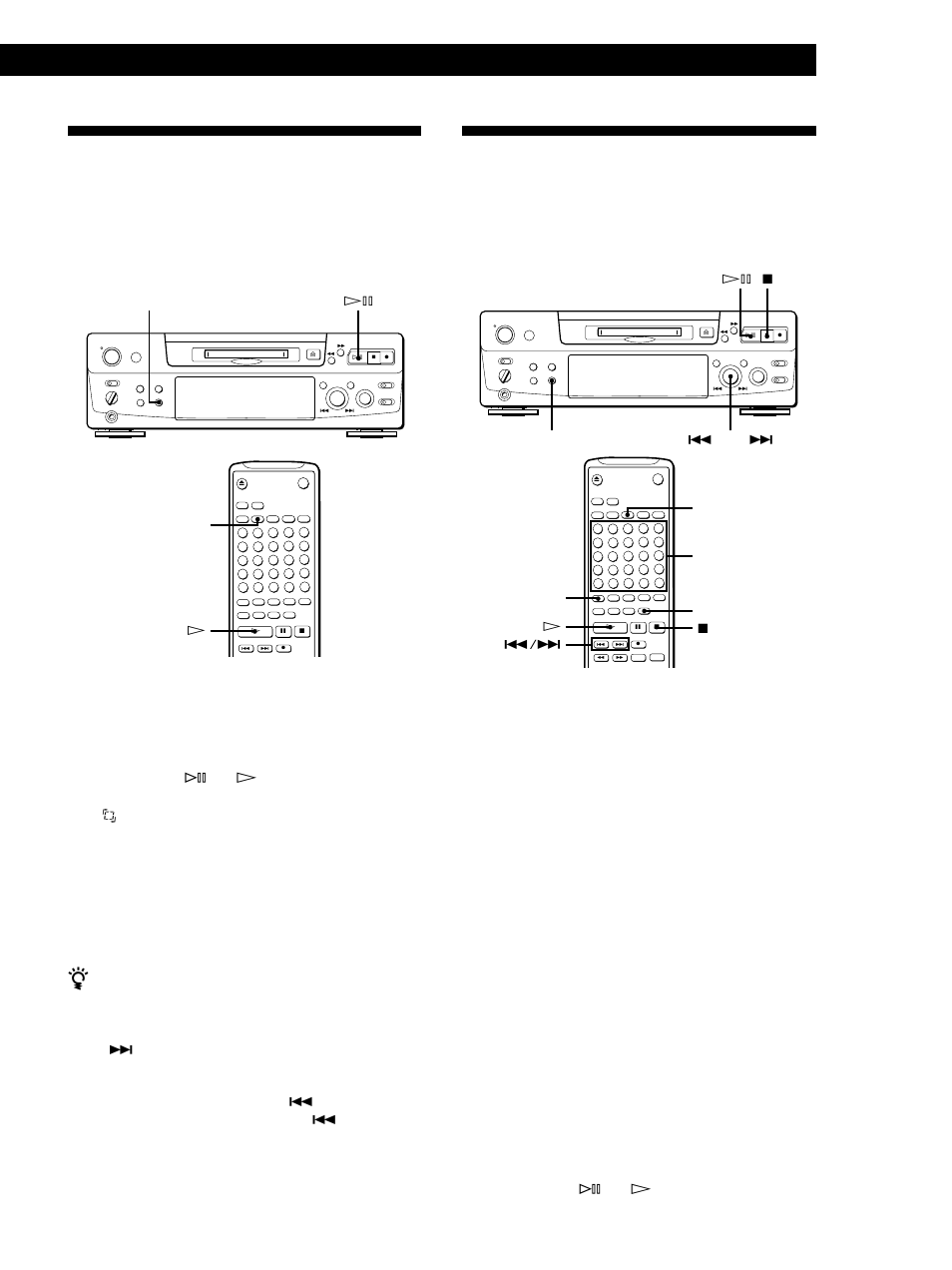 Création d’un programme (lecture d’un programme), Lecture, Voir page suivante) | Play mode ·∏ = ams + p, Play mode, Touches numériques, Shuffle, Program clear p >25 | Sony MINIDISC DECK MDS-S38 User Manual | Page 57 / 112