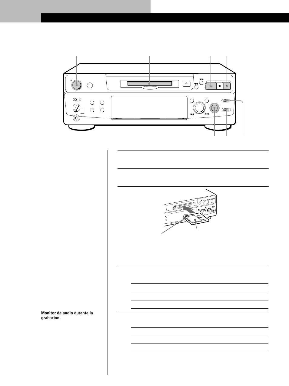 Grabación de un minidisco, Operaciones básicas 6, Operaciones básicas | Sony MINIDISC DECK MDS-S38 User Manual | Page 78 / 112