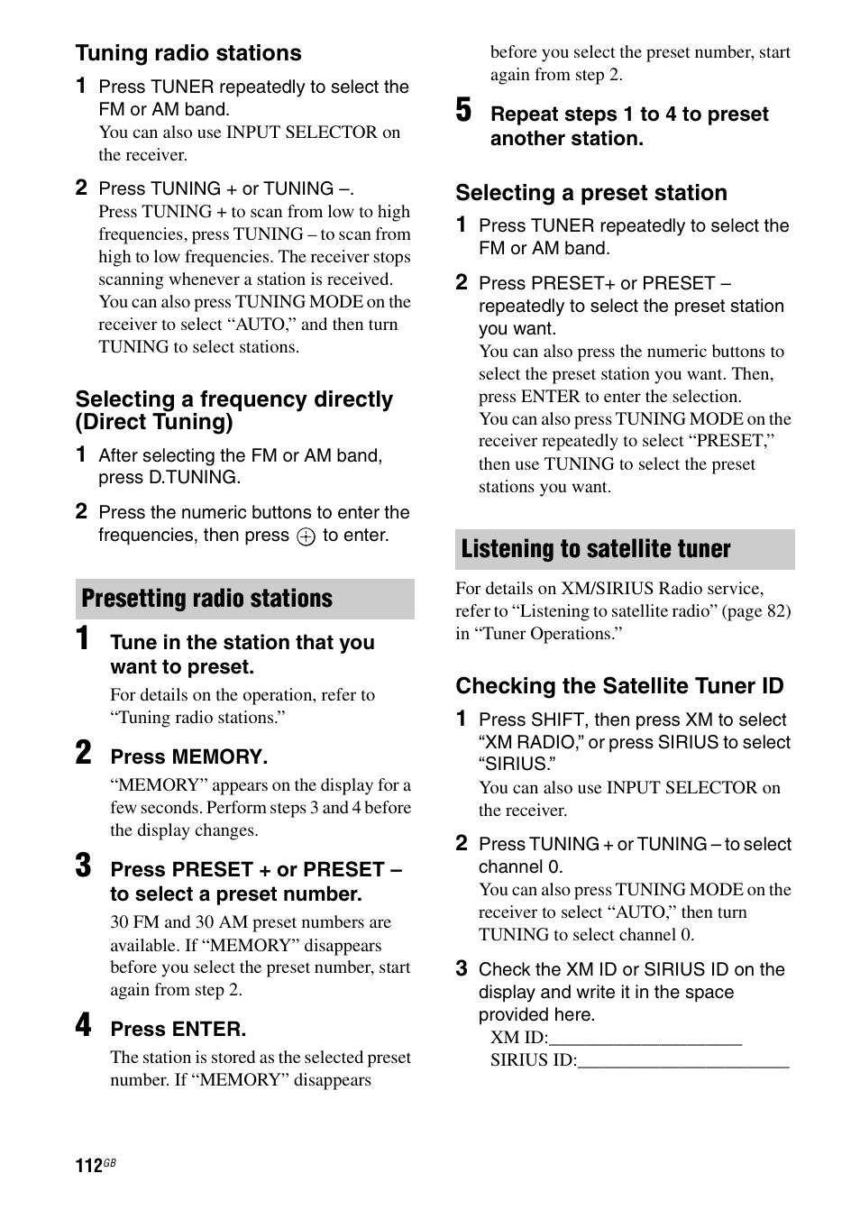 Sony STR-DG2100 User Manual | Page 112 / 134