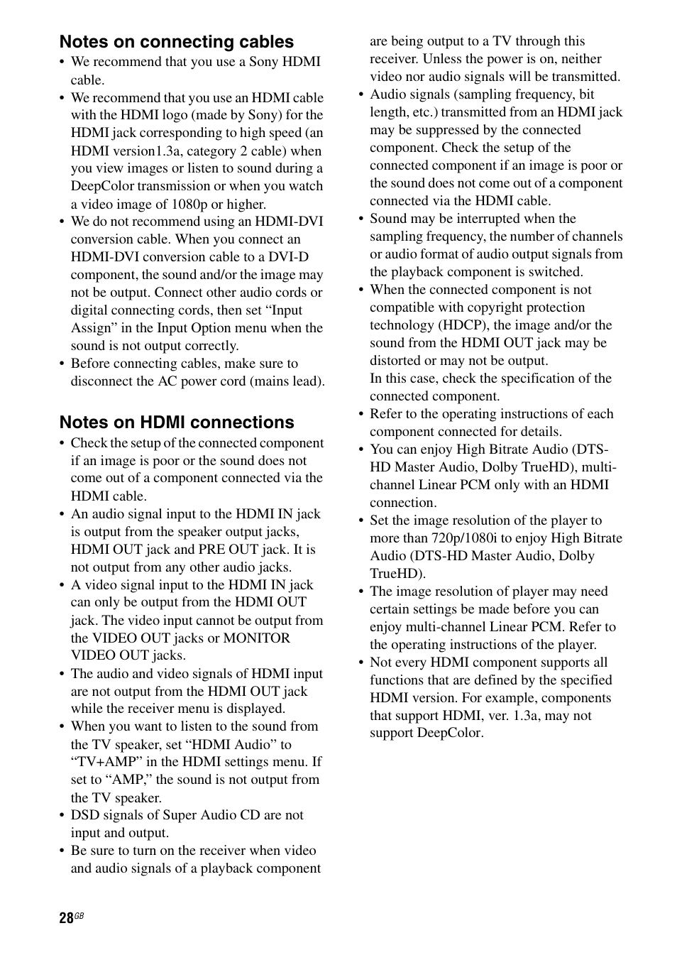 Sony STR-DG2100 User Manual | Page 28 / 134