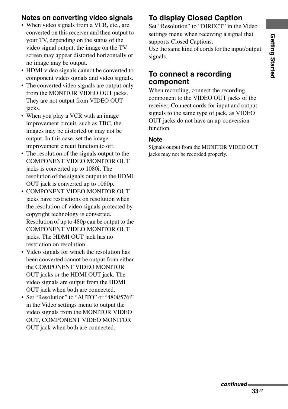 Sony STR-DG2100 User Manual | Page 33 / 134