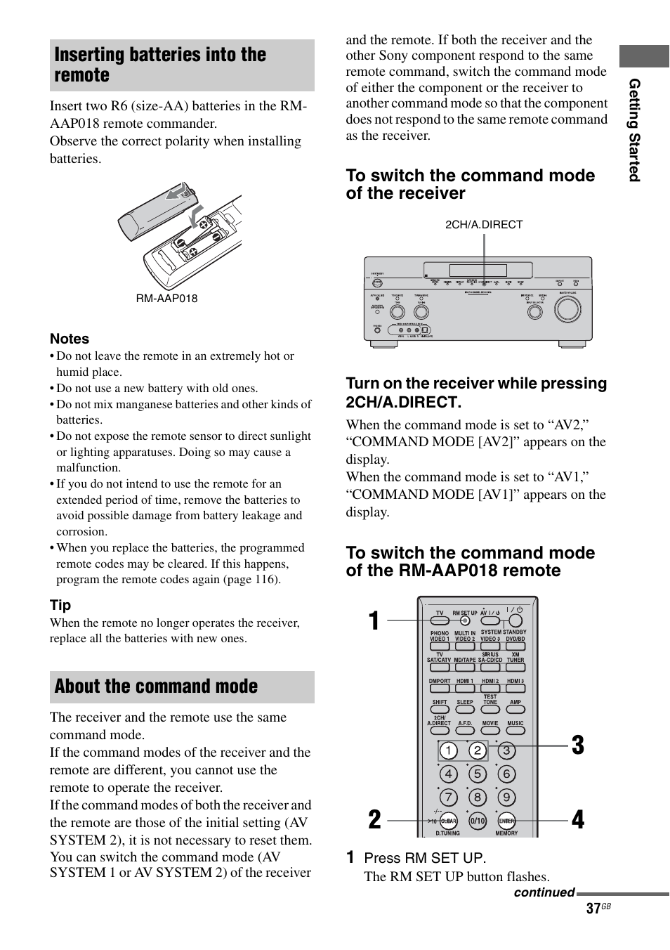 Sony STR-DG2100 User Manual | Page 37 / 134