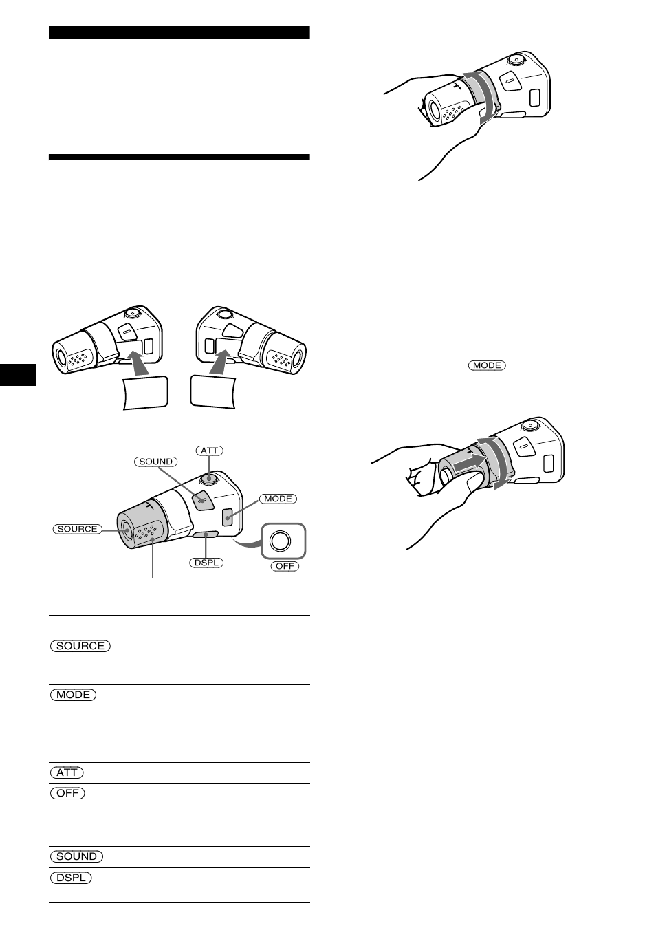 Altre funzioni, Uso del telecomando a rotazione | Sony XR-CA630X User Manual | Page 106 / 150