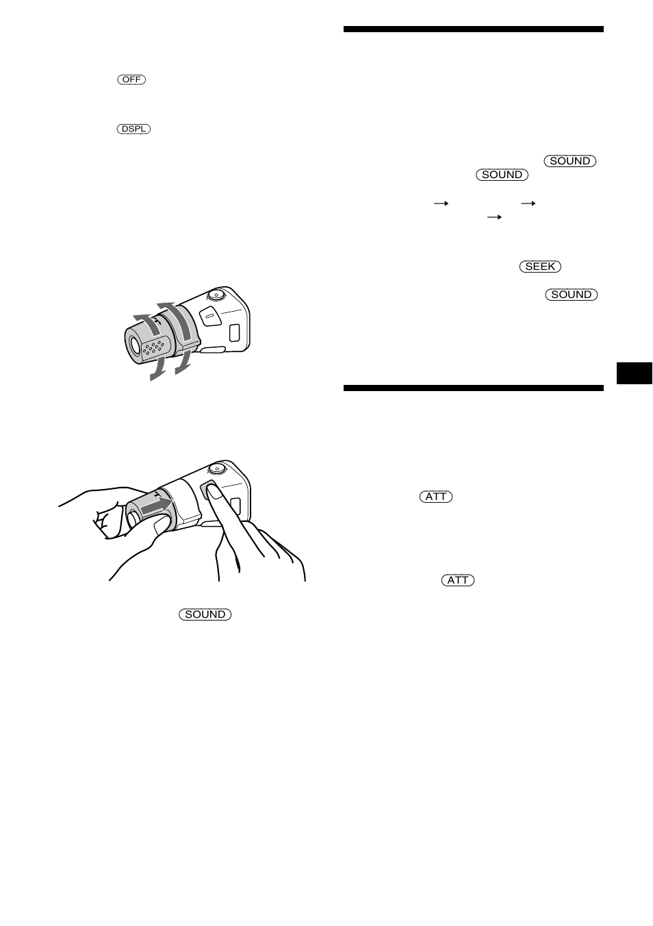 Regolazione delle caratteristiche dell’audio, Attenuazione veloce dell’audio, Regolazione delle caratteristiche | Dell’audio | Sony XR-CA630X User Manual | Page 107 / 150