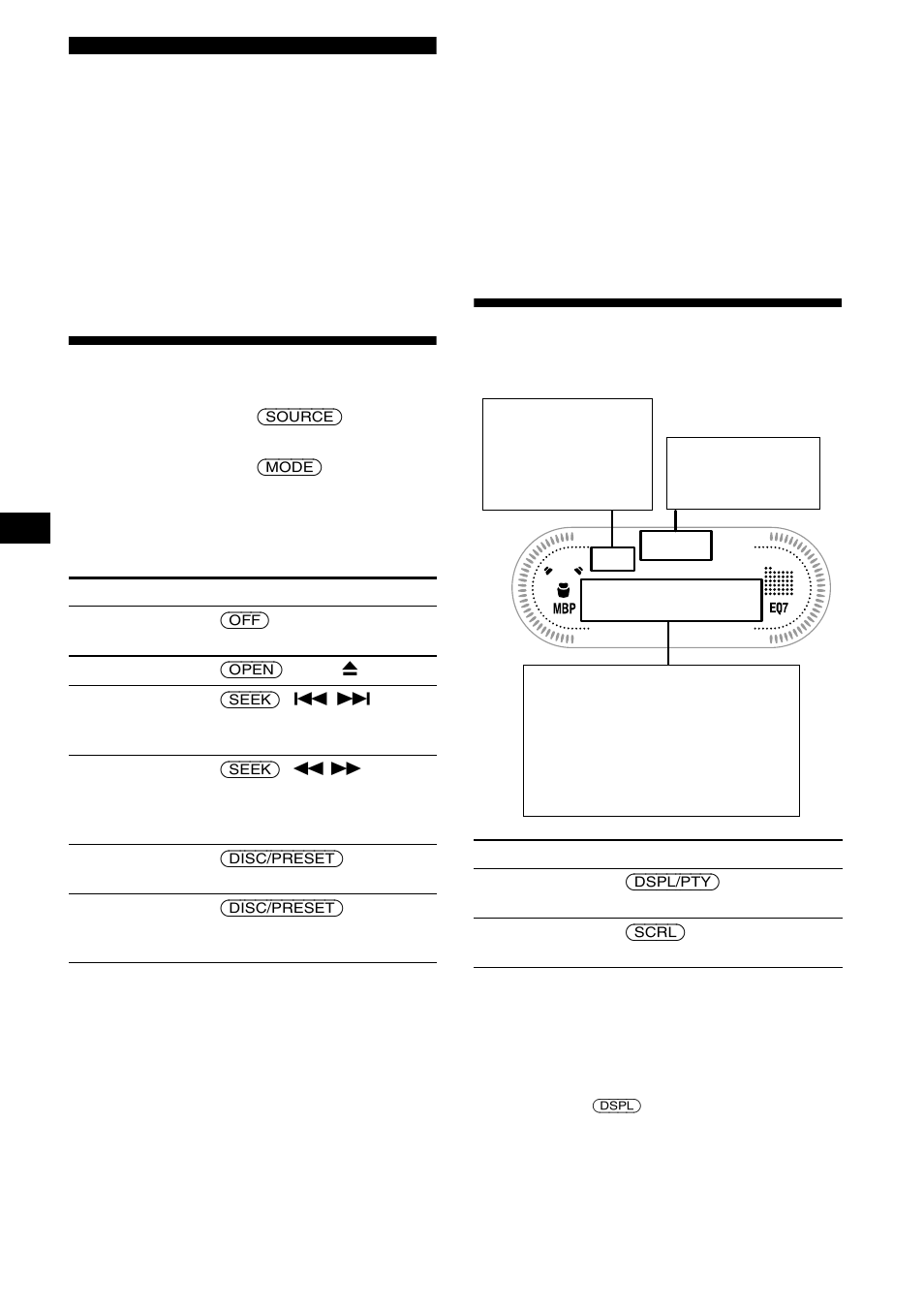 Apparecchio cd per formato mp3 (opzionale), Ascolto di un file mp3, Voci del display | Ascolto di un file mp3 voci del display | Sony XR-CA630X User Manual | Page 114 / 150