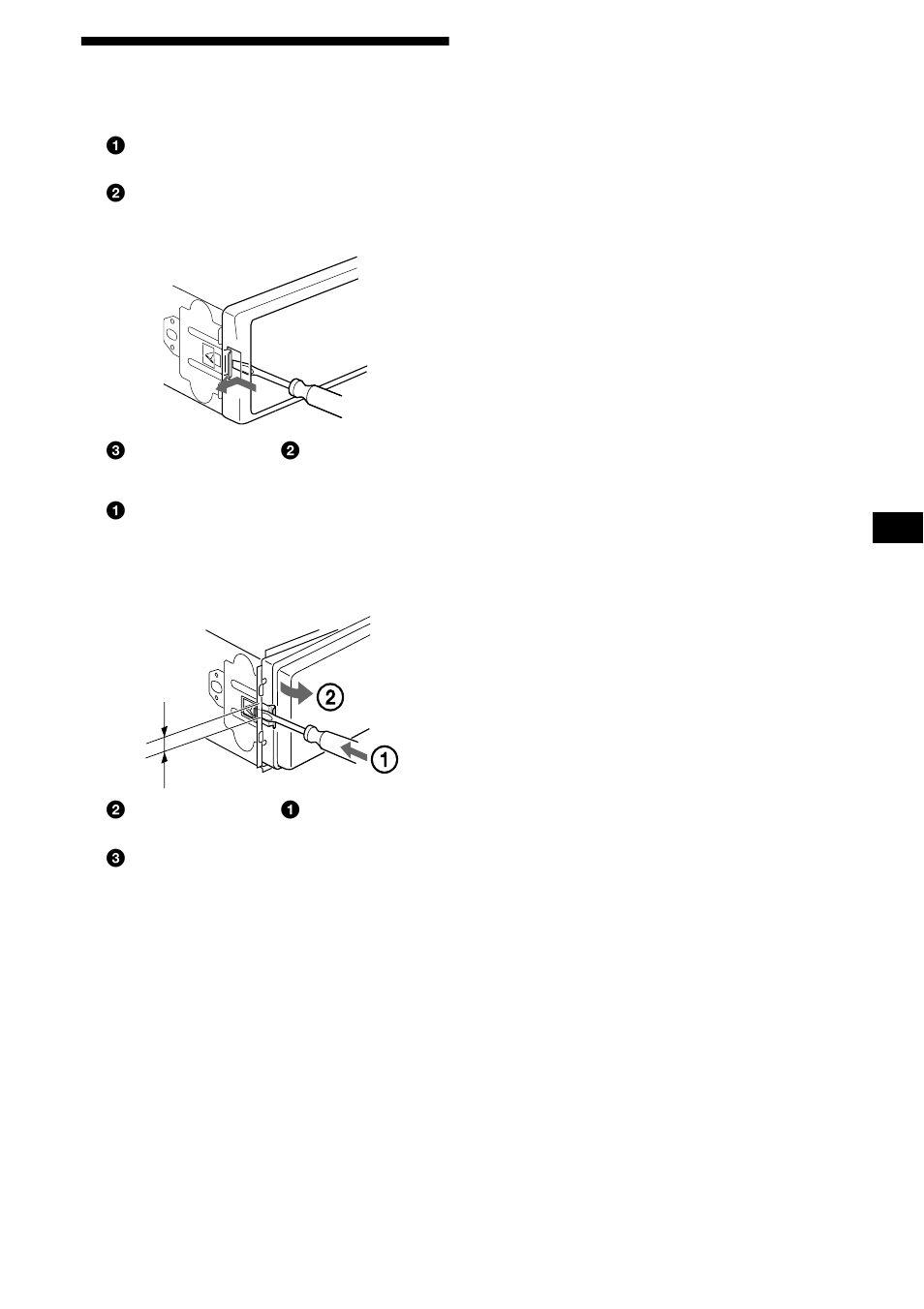 Rimozione dell’apparecchio, 27 rimozione dell’apparecchio | Sony XR-CA630X User Manual | Page 117 / 150