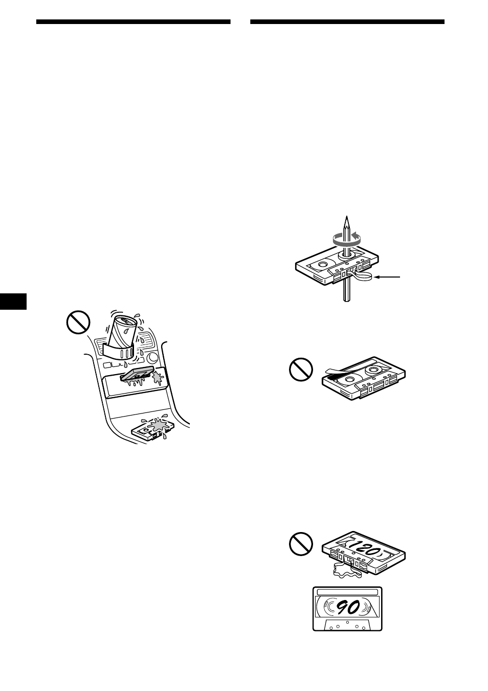Voorzorgsmaatregelen, Opmerkingen bij cassettes, Voorzorgsmaatregelen opmerkingen bij cassettes | 6voorzorgsmaatregelen | Sony XR-CA630X User Manual | Page 126 / 150
