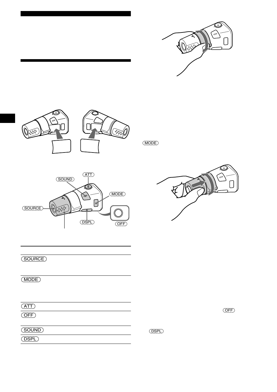 Other functions, Using the rotary commander, By pressing buttons by rotating the control | By pushing in and rotating the control | Sony XR-CA630X User Manual | Page 16 / 150