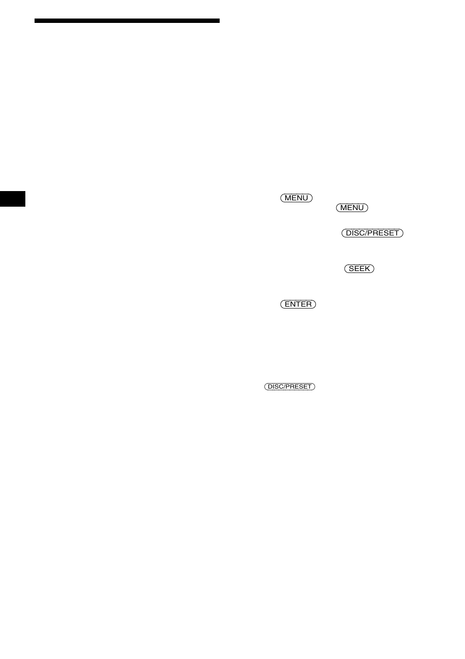 Changing the sound and display settings, Menu, 18 changing the sound and display settings | Sony XR-CA630X User Manual | Page 18 / 150