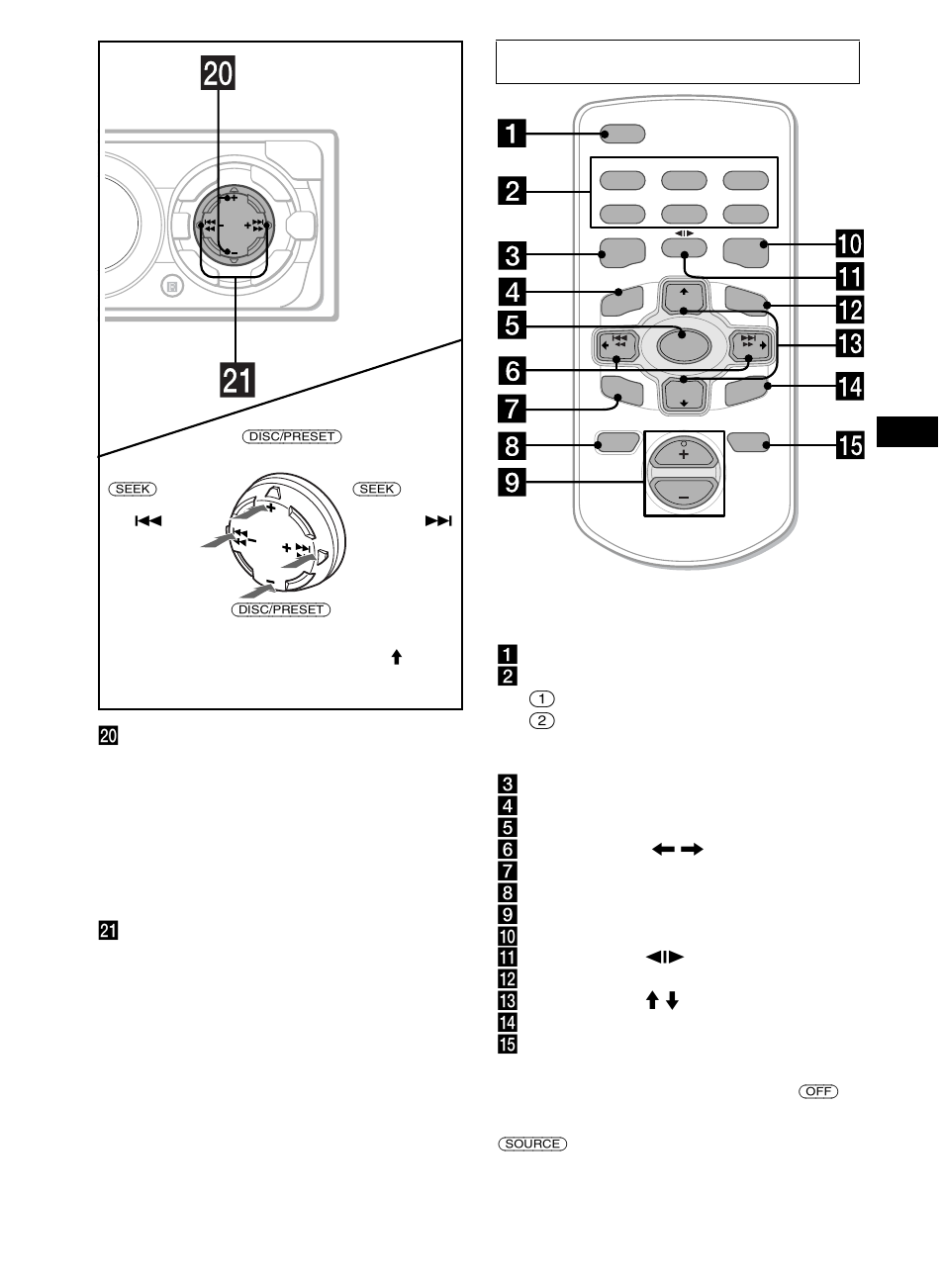 Kartenfernbedienung rm-x119, Zum überspringen von alben, Sowie zum auswählen von menüs | Sony XR-CA630X User Manual | Page 35 / 150