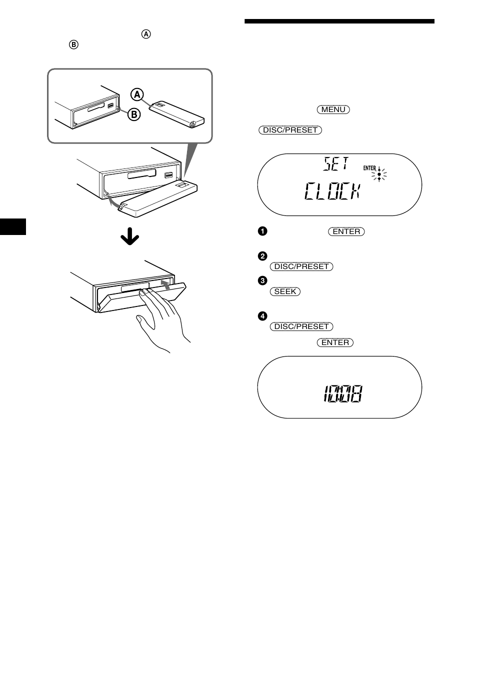 Einstellen der uhr | Sony XR-CA630X User Manual | Page 38 / 150