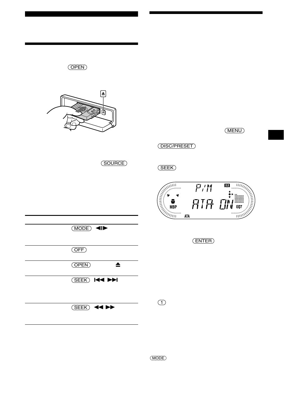 Kassettenspieler, Wiedergeben einer kassette, Wiedergeben einer kassette in verschiedenen modi | Modi | Sony XR-CA630X User Manual | Page 39 / 150