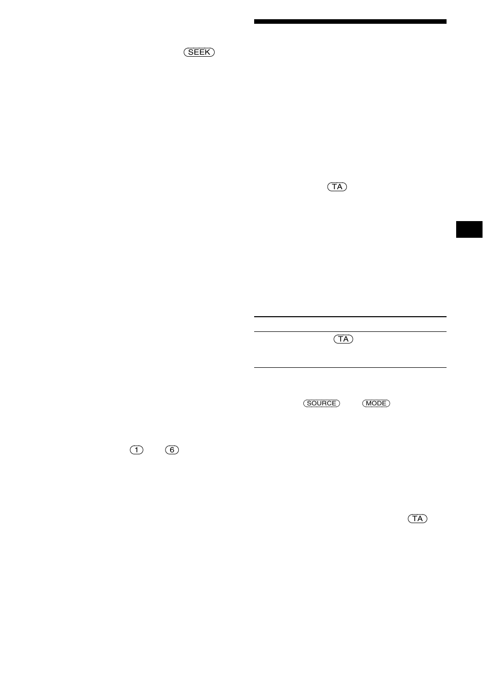 Empfangen von verkehrsdurchsagen, Ta/tp, Seite 13 | Sony XR-CA630X User Manual | Page 43 / 150