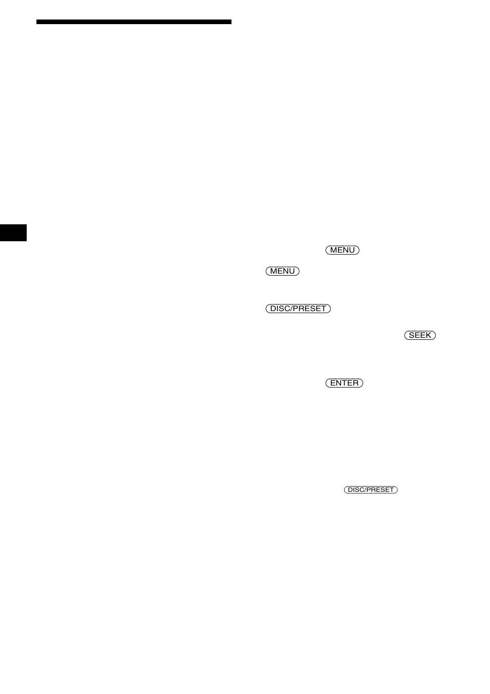 Wechseln der klang- und anzeigeeinstellungen, Menü, Wechseln der klang- und | Anzeigeeinstellungen — menü, 18 wechseln der klang- und anzeigeeinstellungen | Sony XR-CA630X User Manual | Page 48 / 150