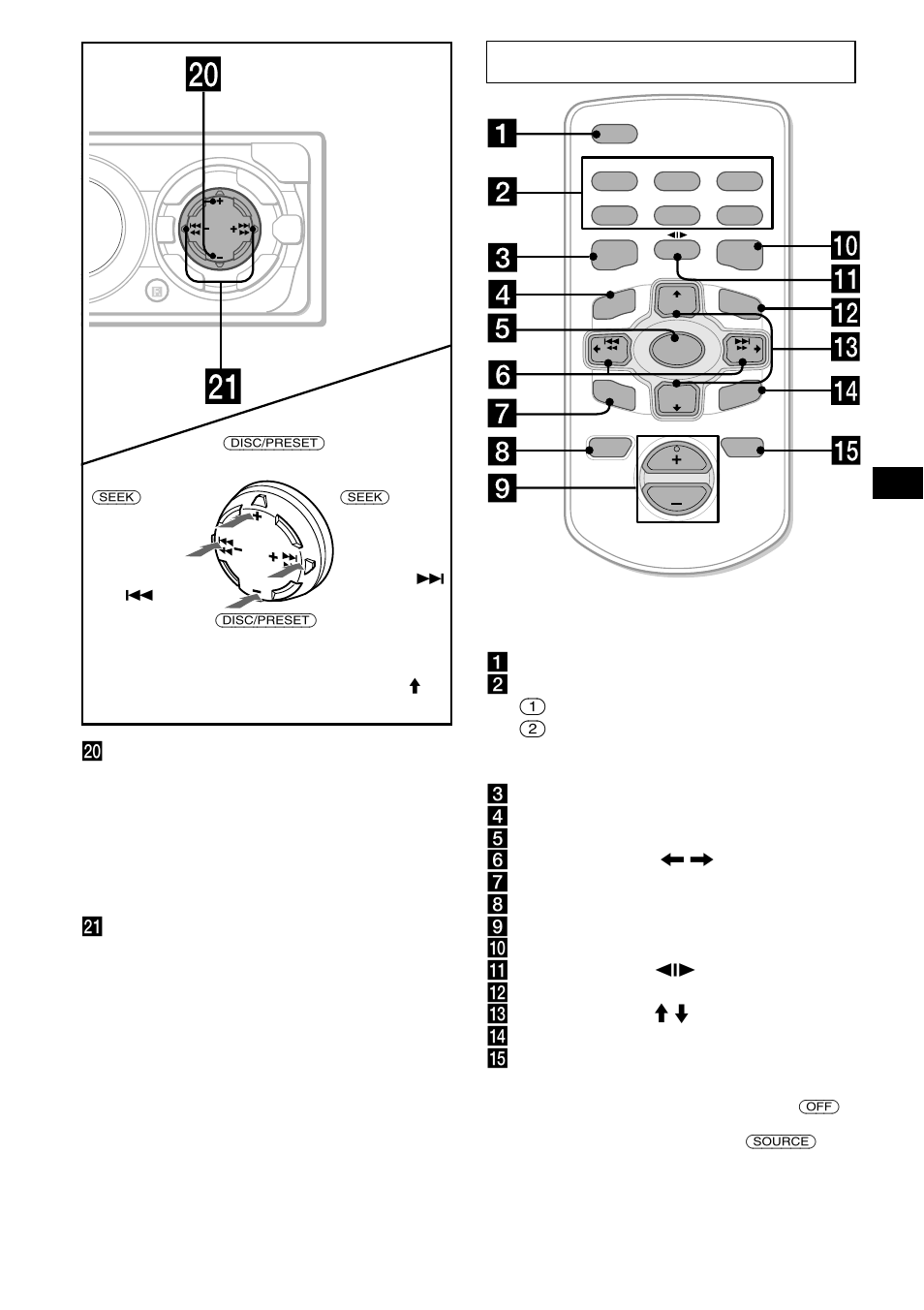 Mini-télécommande rm-x119, Sauter des albums, Ou sélectionner un menu | Sony XR-CA630X User Manual | Page 65 / 150