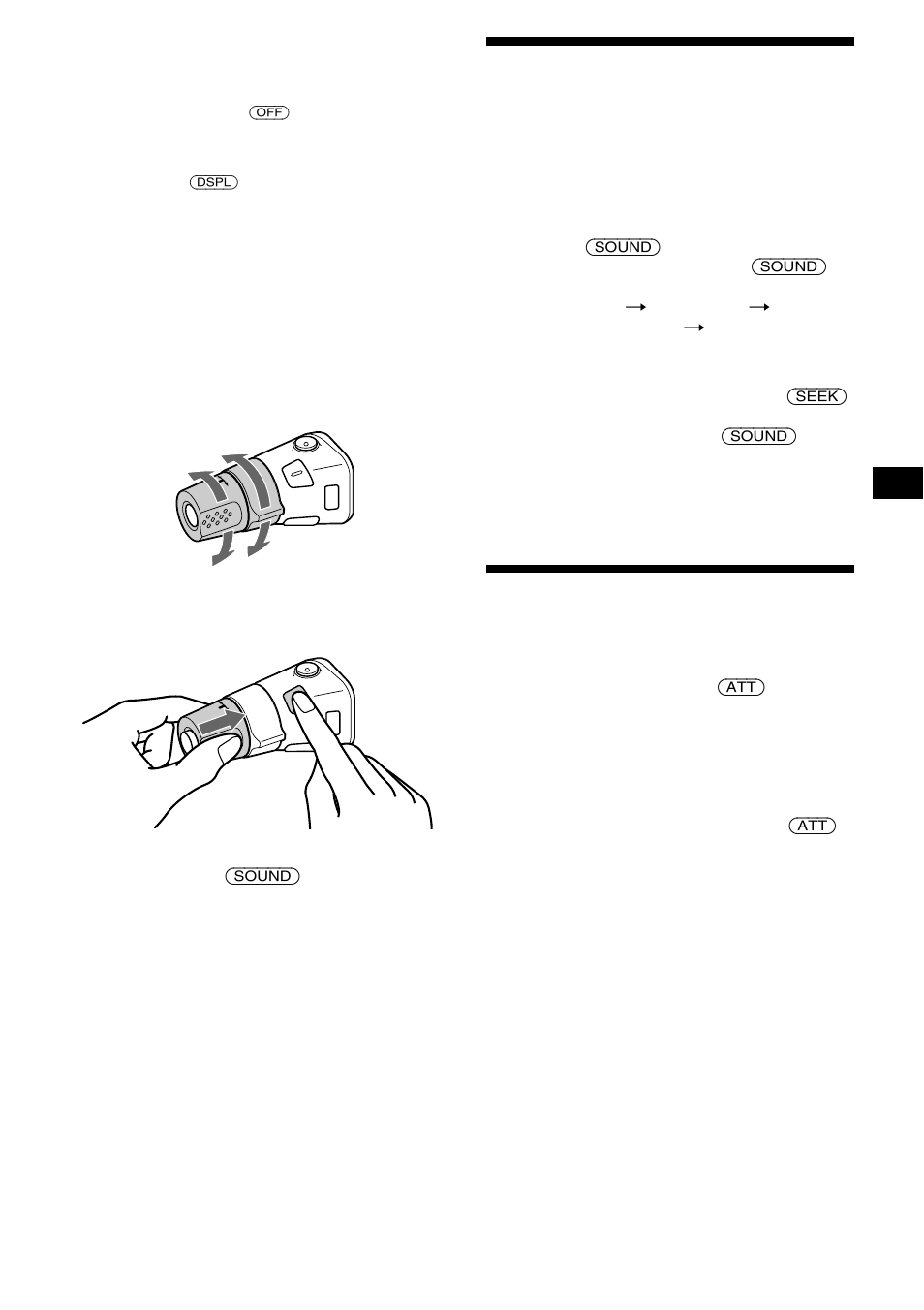 Réglage des caractéristiques du son, Atténuation rapide du son | Sony XR-CA630X User Manual | Page 77 / 150