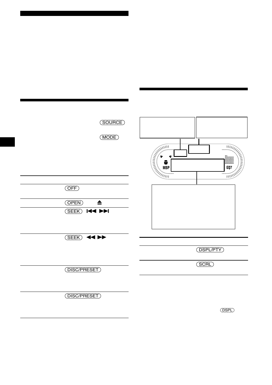 Lecteur cd compatible mp3 (en option), Ecoute d’un fichier mp3, Rubriques d’affichage | Ecoute d’un fichier mp3 rubriques d’affichage | Sony XR-CA630X User Manual | Page 84 / 150