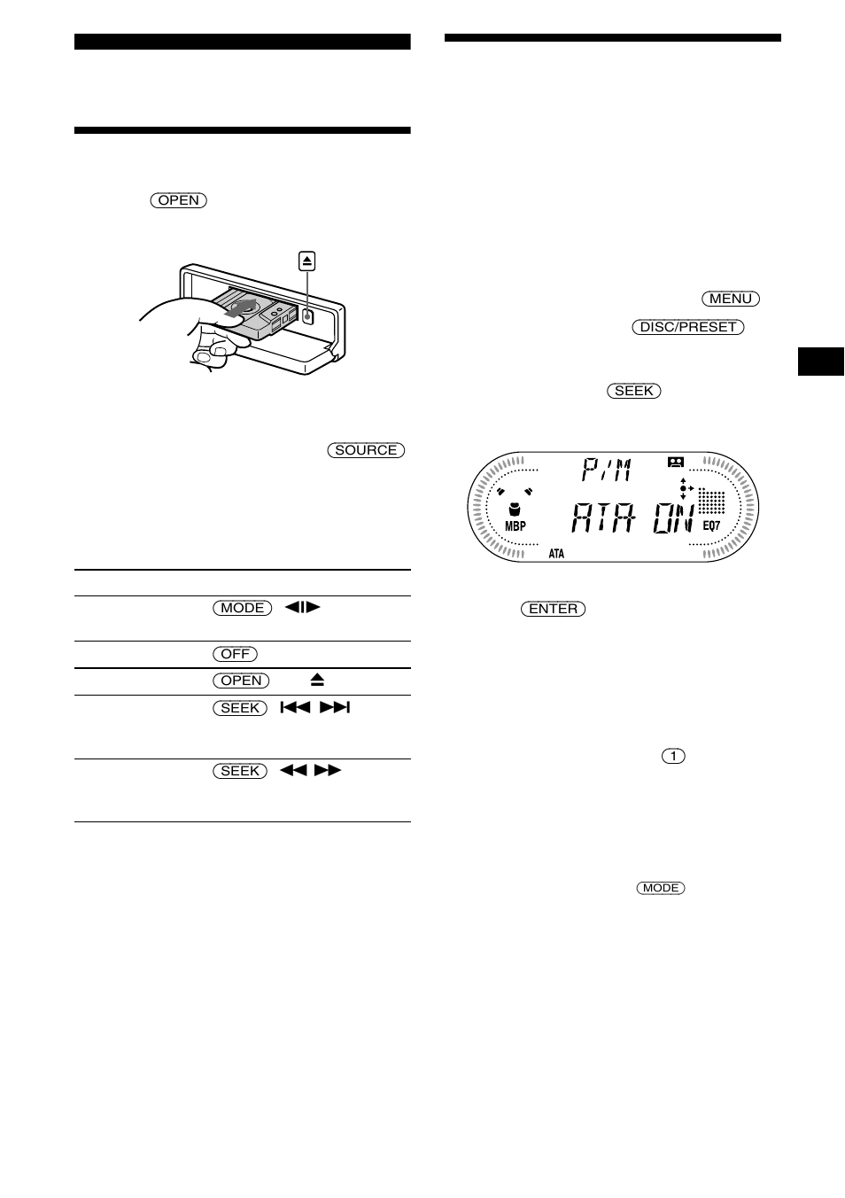 Cassette player, Listening to a tape, Playing a tape in various modes | Sony XR-CA630X User Manual | Page 9 / 150