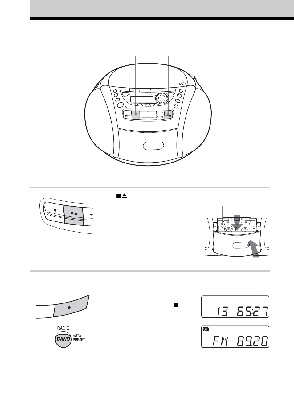 Recording on a tape | Sony CFD-E95L User Manual | Page 10 / 68