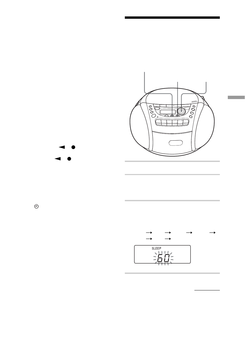 Falling asleep to music | Sony CFD-E95L User Manual | Page 21 / 68