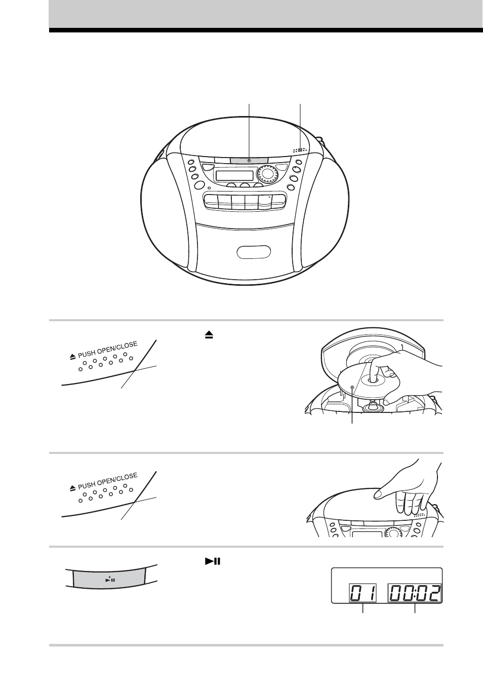 Procedimientos básicos, Reproducción de un cd | Sony CFD-E95L User Manual | Page 36 / 68