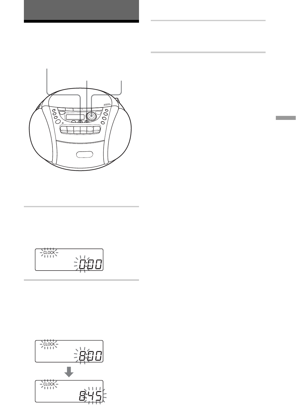 Temporizador, Ajuste del reloj | Sony CFD-E95L User Manual | Page 51 / 68