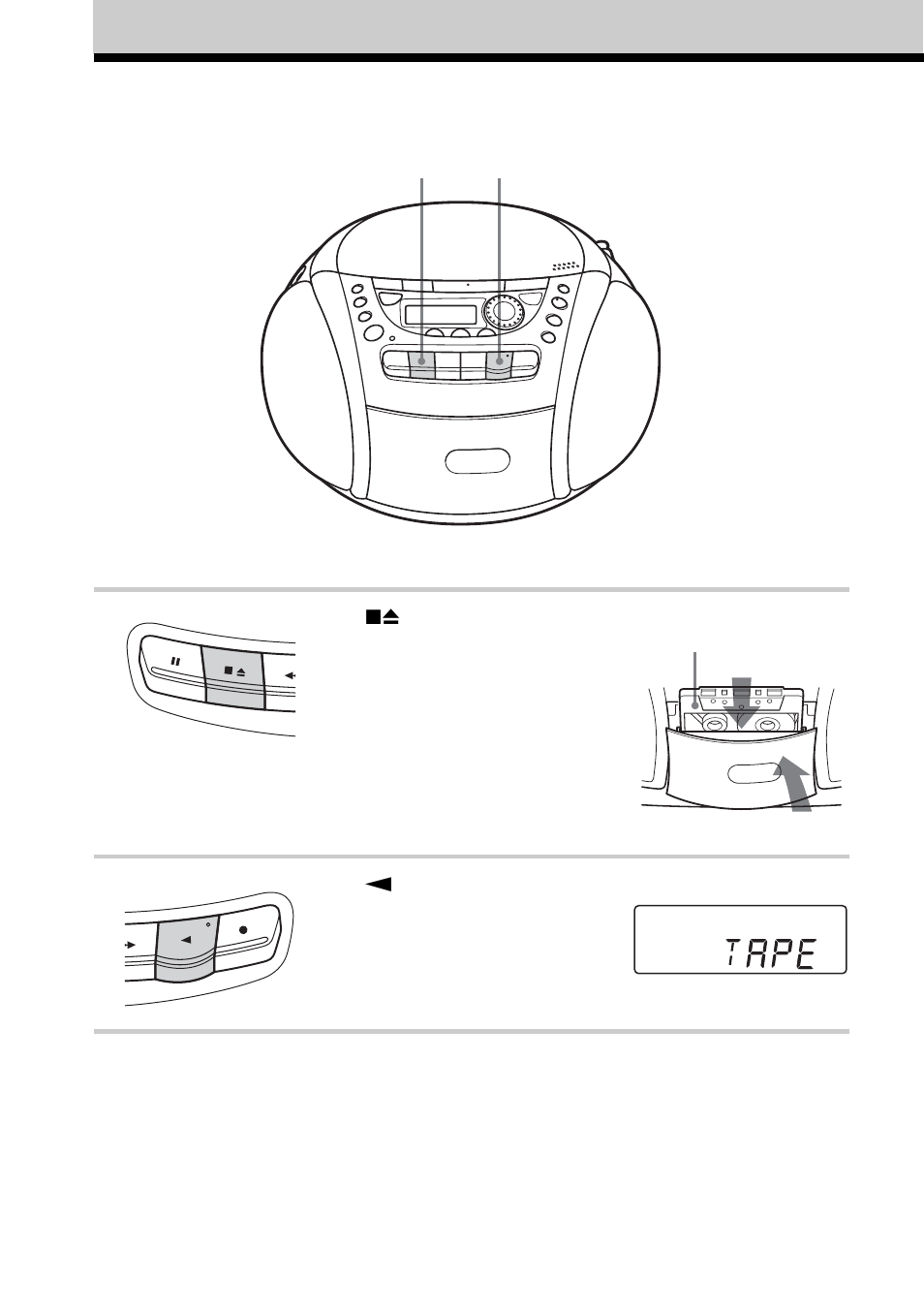 Playing a tape | Sony CFD-E95L User Manual | Page 8 / 68