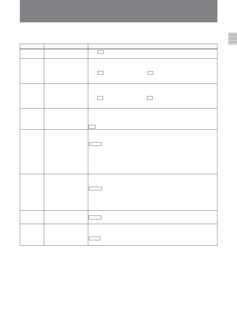 3 items in the basic setup menu | Sony DVW-2000P User Manual | Page 119 / 164