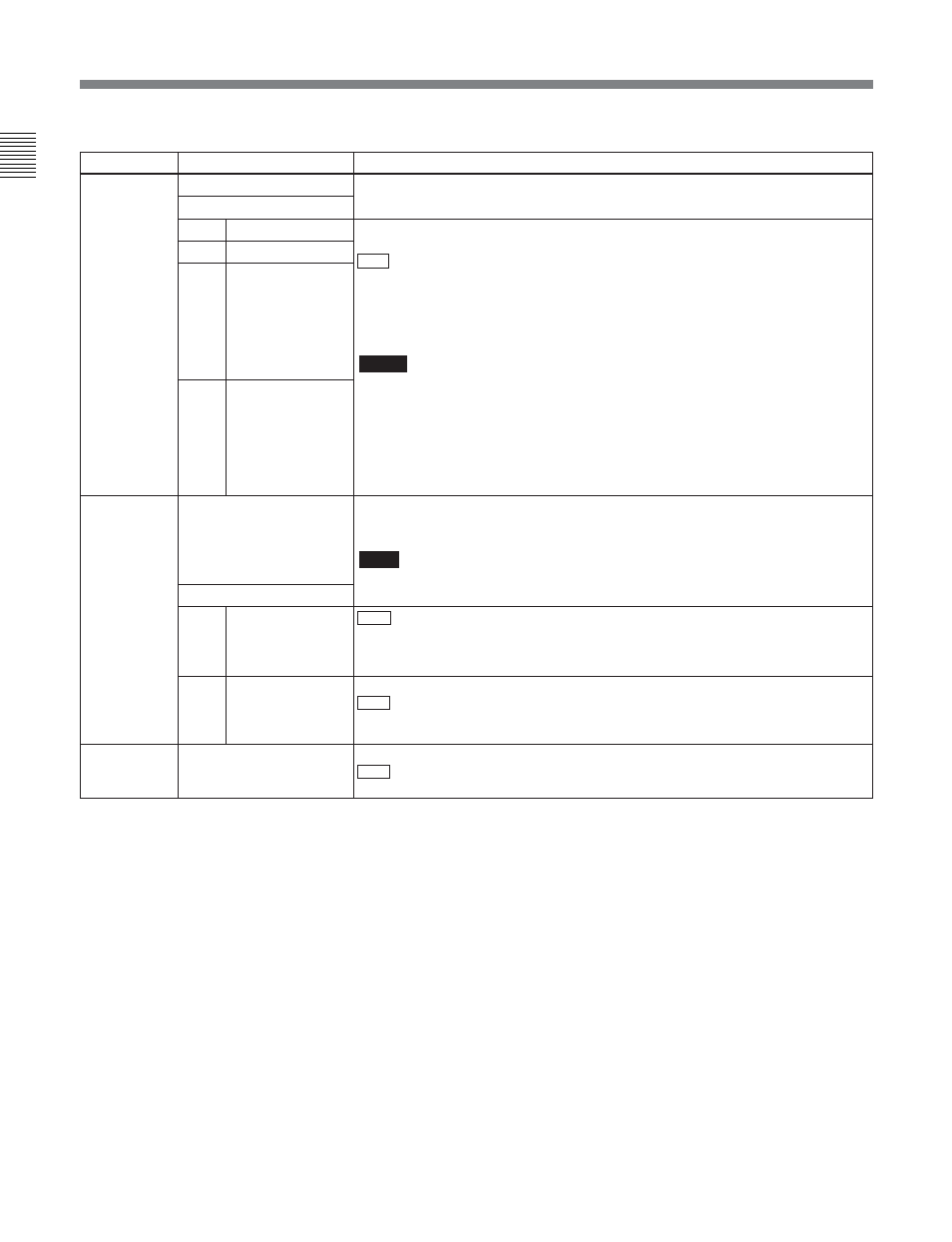 4 items in the extended setup menu | Sony DVW-2000P User Manual | Page 142 / 164