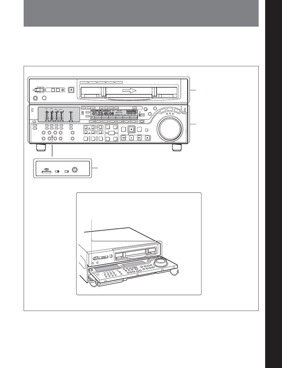 Chapter 2 location and function of parts, 1 control panels, Chapter 2 location and function of p ar ts | Sony DVW-2000P User Manual | Page 15 / 164