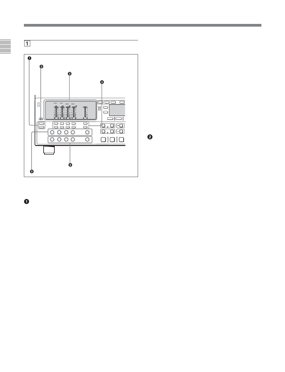 1 control panels | Sony DVW-2000P User Manual | Page 18 / 164