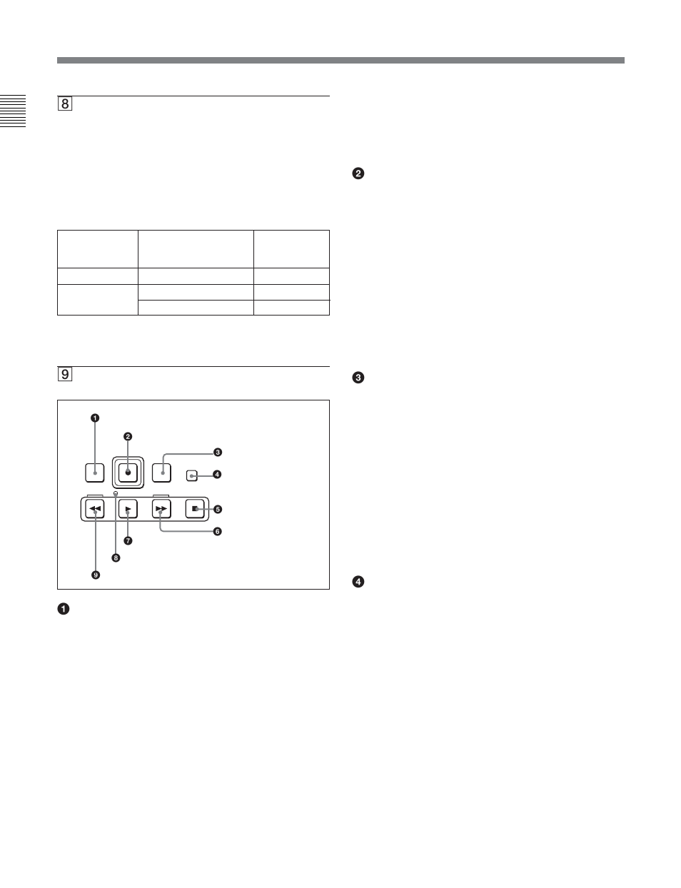 1 control panels, 8rec inhi (recording inhibit) indicator | Sony DVW-2000P User Manual | Page 24 / 164