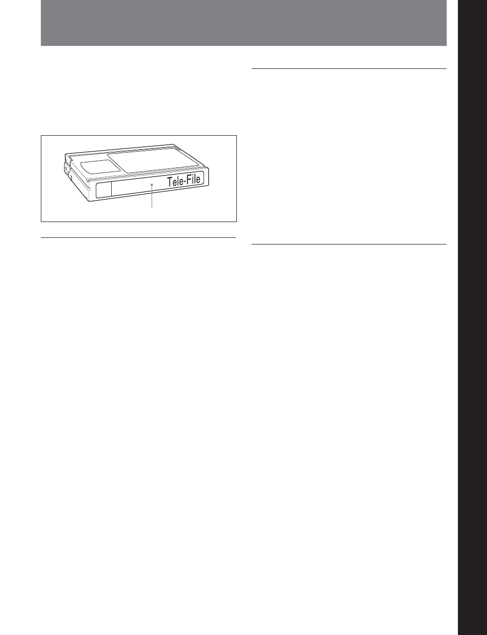 Chapter 7 tele-file, 1 overview of tele-file functions, Chapter 7 t ele-file | Sony DVW-2000P User Manual | Page 85 / 164