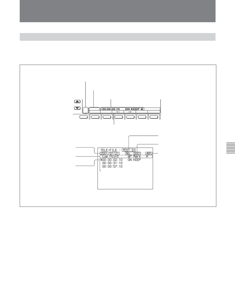 3 tele-file menu, 3-1 clip data display | Sony DVW-2000P User Manual | Page 87 / 164